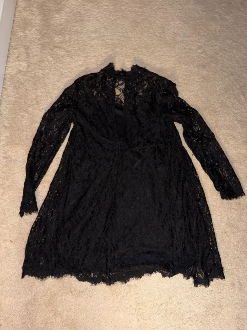 Black lace dress